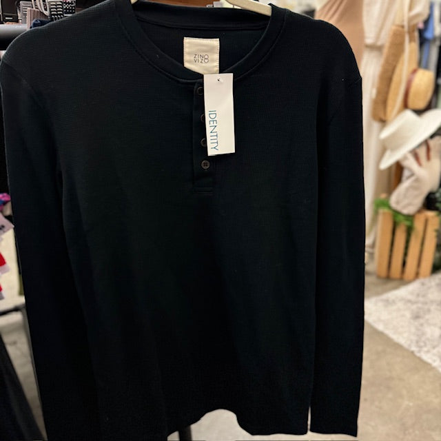 Black Thermal Henley