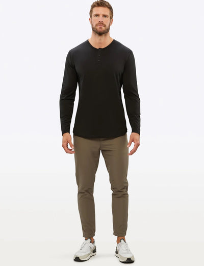 CUTS Henley Curve Hem Long Sleeve