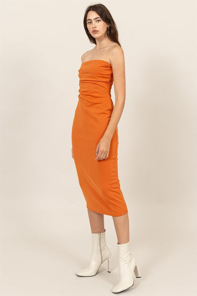 Chashi Midi Dress- Burnt Orange