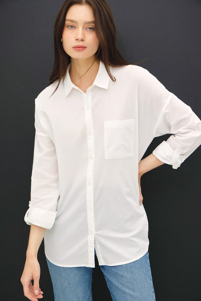 Identity Biz Classic Cotton Long Sleeve Button Down Shirt