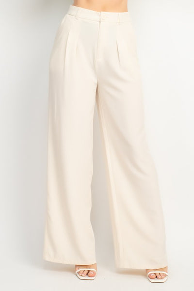 Identity Biz Classic Pants in Cream