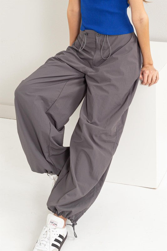 Lightweight Street Style Cargo Parachute Pants