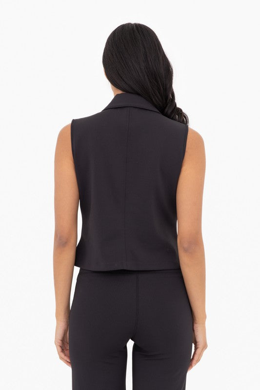 Identity Biz Office Wear Chic Vest in Black