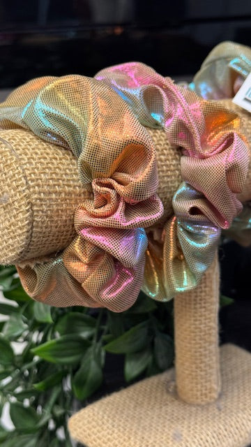 Metallic Orange Sherbert Scrunchies