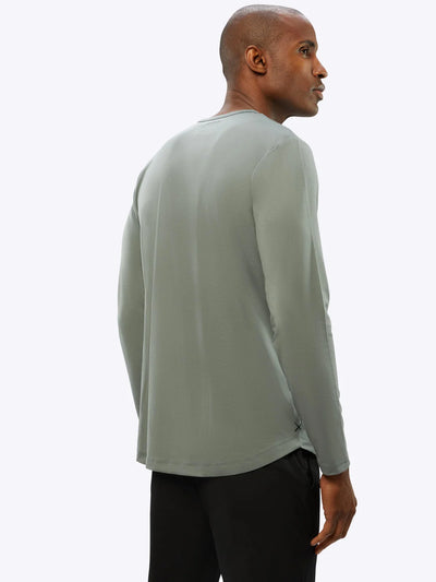 CUTS Henley Curve Hem Long Sleeve