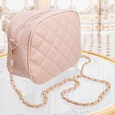 Sweetheart Deal Quilted Crossbody in Blush