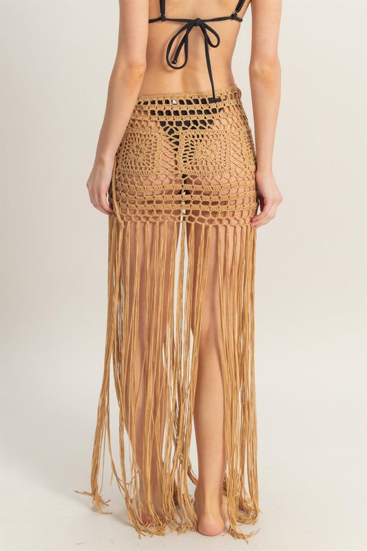 Summery Crochet Coverup Skirt