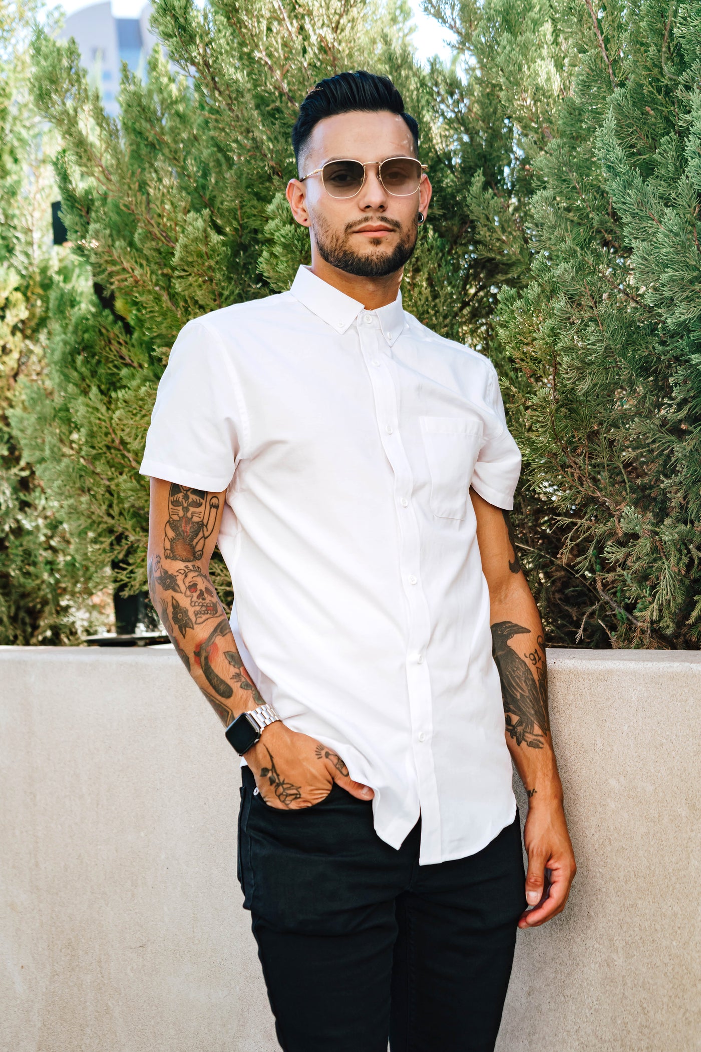 Derek White Short Sleeve