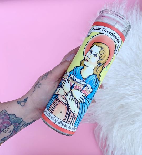 Saint Overdraftia Candle