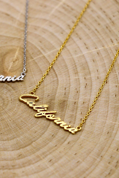 Calligraphy California Necklace