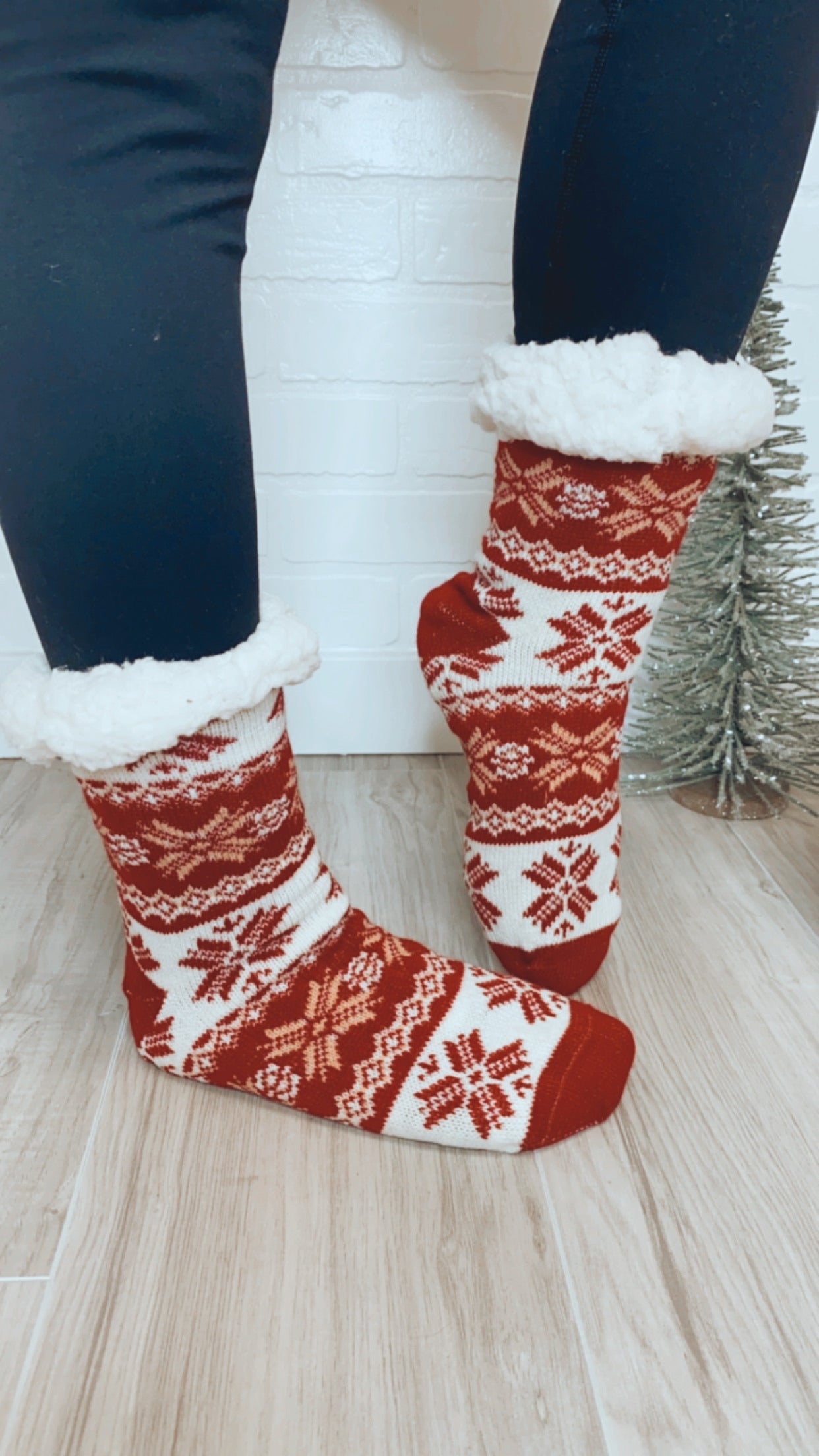 Snowflake Sherpa Socks