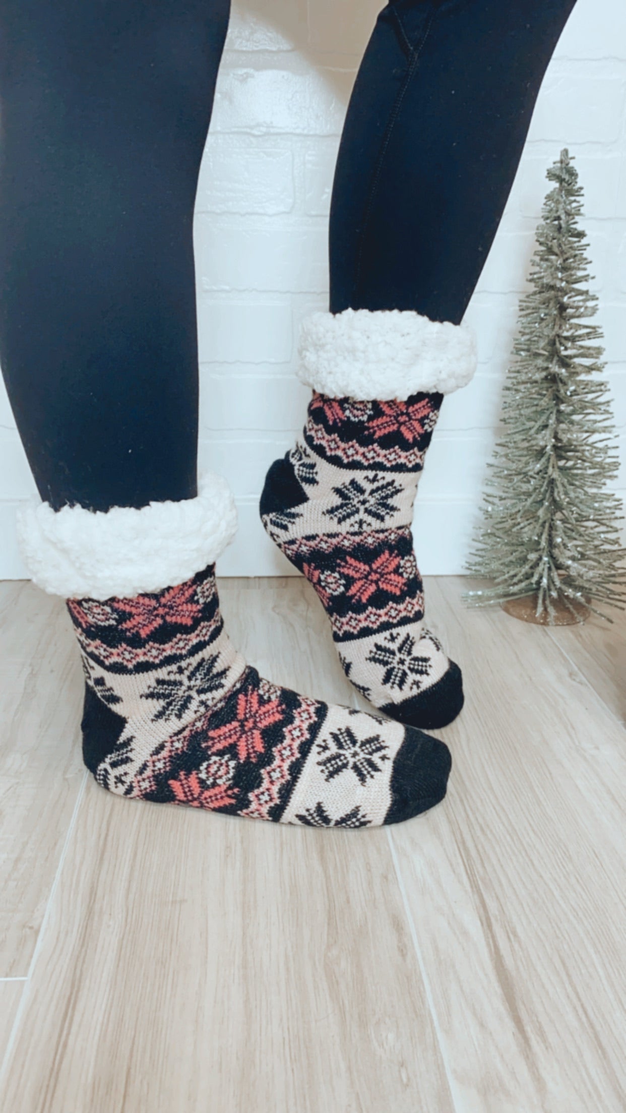 Snowflake Sherpa Socks