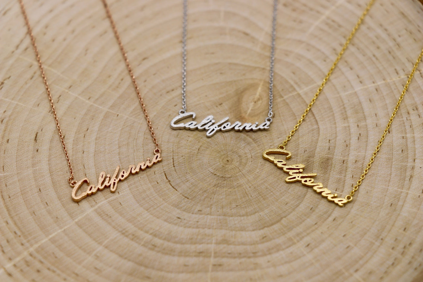 Calligraphy California Necklace