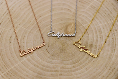 Calligraphy California Necklace