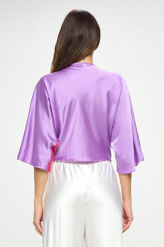 Passion Play Twist Front Top in Lavender