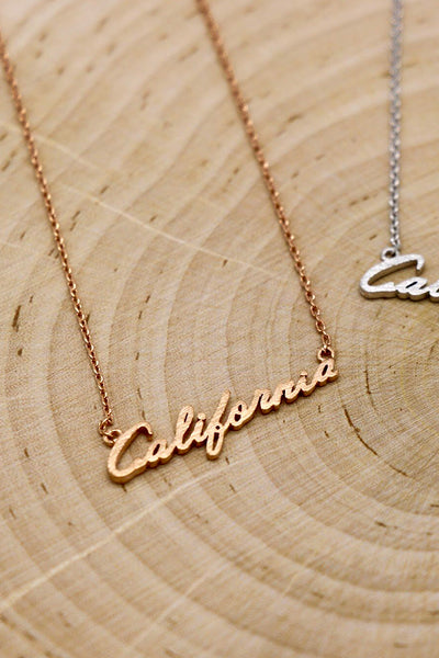 Calligraphy California Necklace