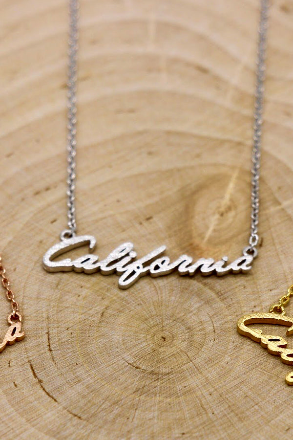 Calligraphy California Necklace